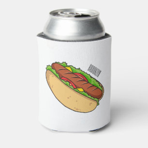 Hot Dog Cartoon Dosenkühler