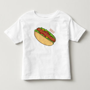 Hot Dog Cartoon Kleinkind T-shirt