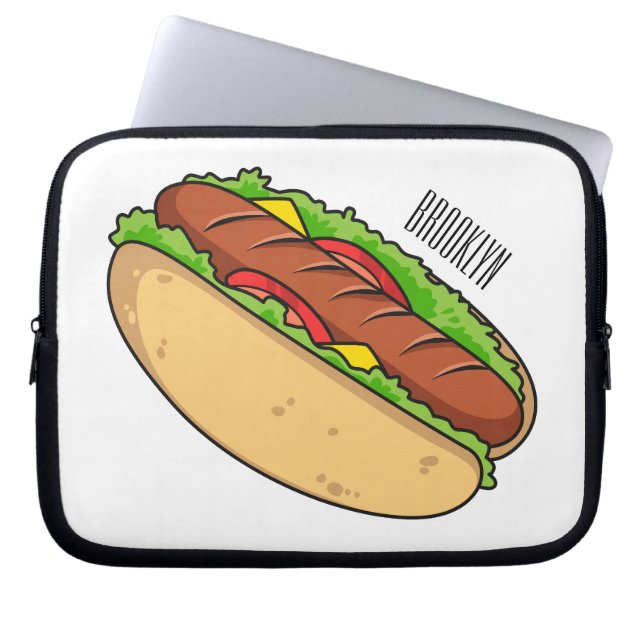 Hot Dog Cartoon Laptopschutzhülle (Vorderseite)