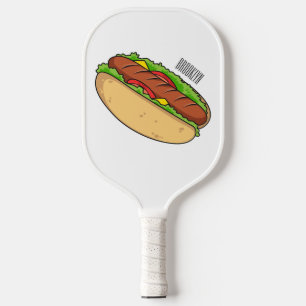 Hot Dog Cartoon Pickleball Schläger
