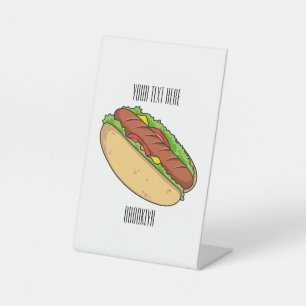 Hot Dog Cartoon Sockelschild