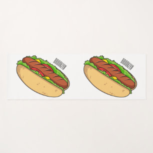 Hot Dog Cartoon Yogamatte