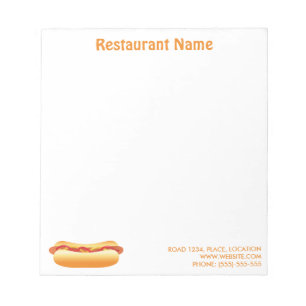 Hot Dog Custom Restaurant Notizblock