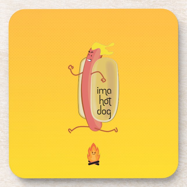 Hot Dog Dare Devil Getränkeuntersetzer (Vorderseite)