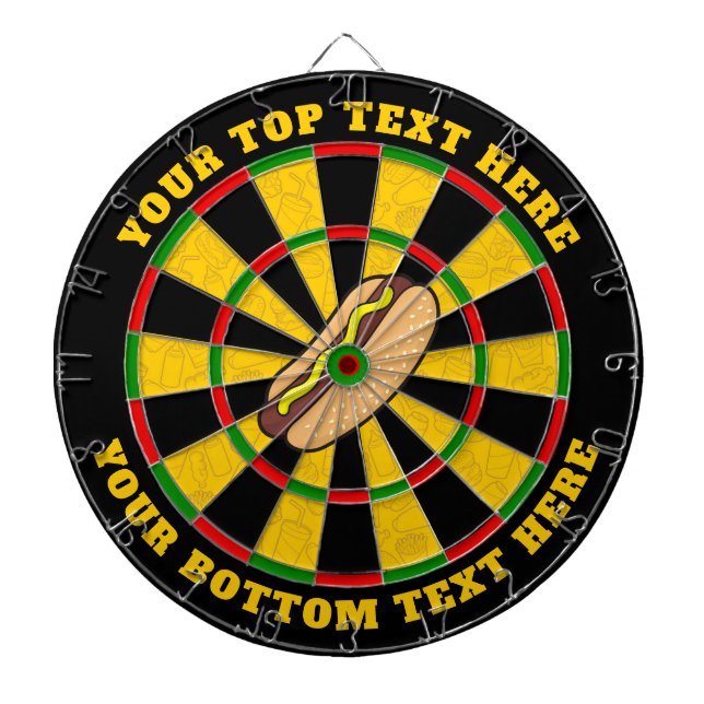 Hot Dog Dartboard mit benutzerdefiniertem Text Dartscheibe (vorne)