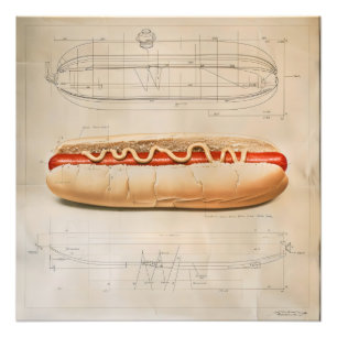 Hot-Dog-Diagramm Fotodruck