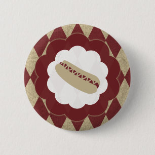Hot Dog Diamanten Button