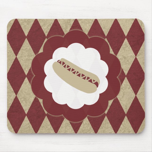Hot Dog Diamanten Mousepad (Vorne)
