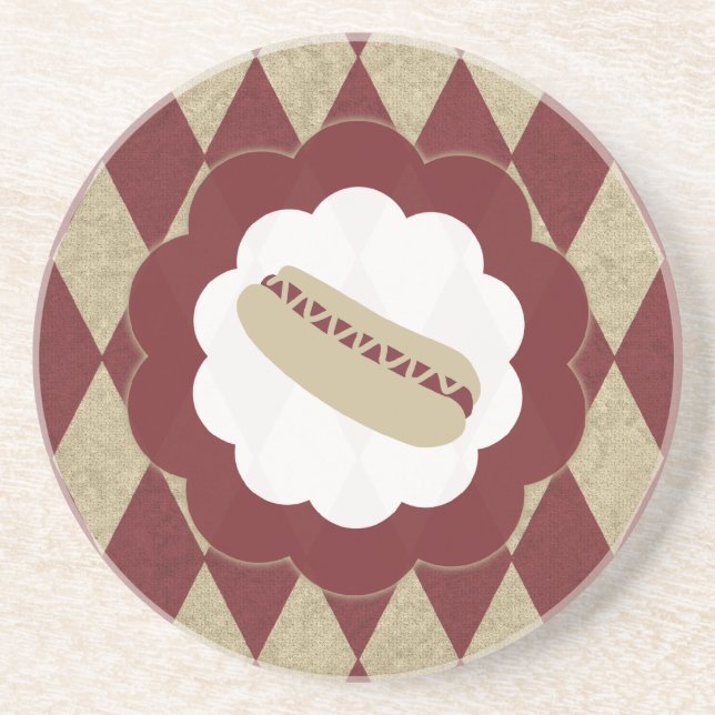 Hot Dog Diamanten Untersetzer (Vorne)