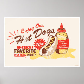 Hot-Dog-Druck Poster