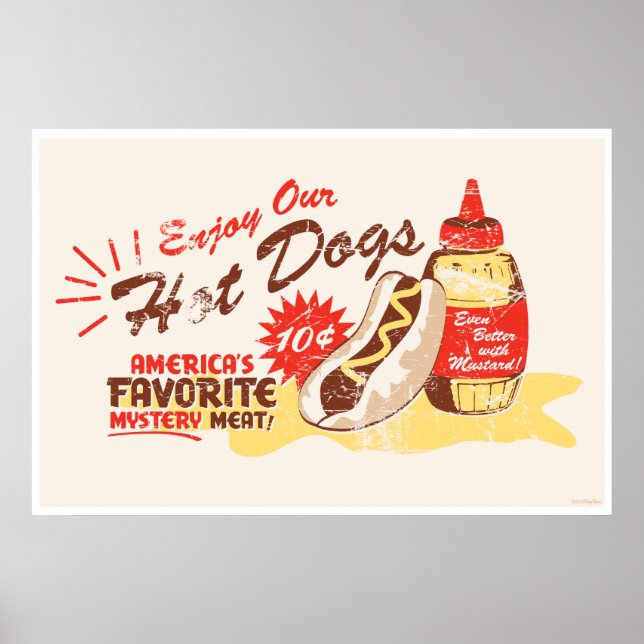 Hot-Dog-Druck Poster (Vorne)