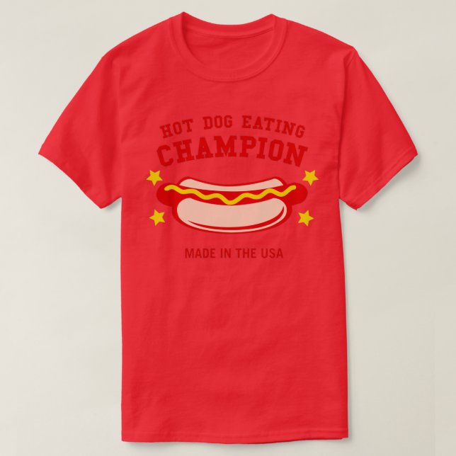 Hot Dog Eating Champion T-Shirt (Design vorne)