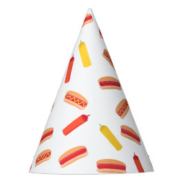 Hot Dog Fast Food GRILLEN Muster Partyhütchen