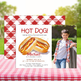 Hot Dog Foto zum Geburtstag Einladung - Kinder Gar
