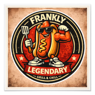 Hot Dog - Frankly Legendary - Foodie Fiends Fotodruck