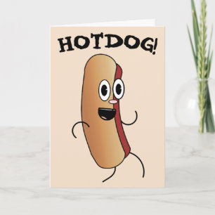 HOT DOG FUNNY BIRTHDAY GREETING CARD KARTE