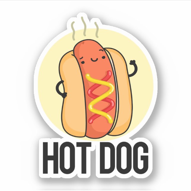 Hot Dog Funny Snack Pub Aufkleber (Vorderseite)