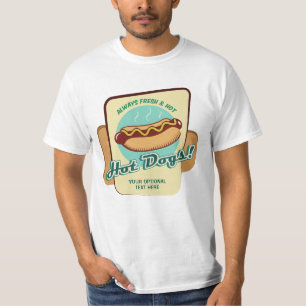 Hot Dog für benutzerdefinierten Text T-Shirt