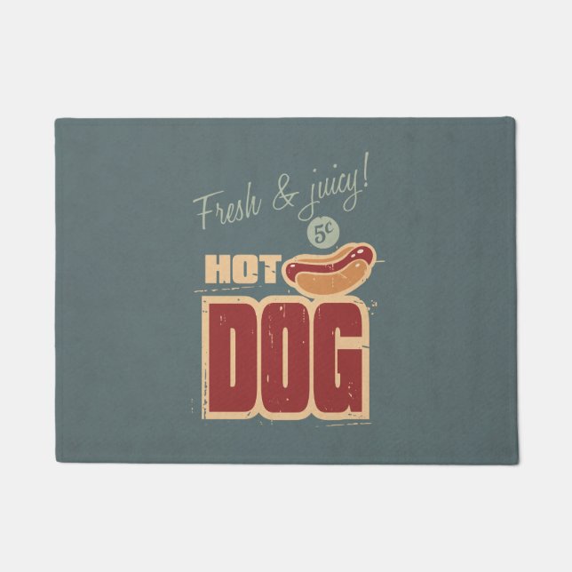 Hot Dog Fußmatte (Vorderseite)