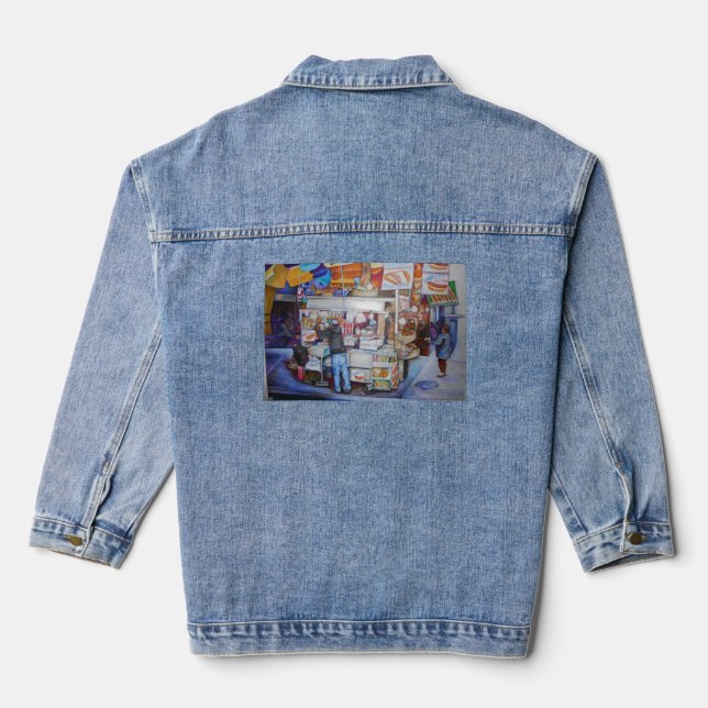 Hot Dog God Jeansjacke (Rückseite)