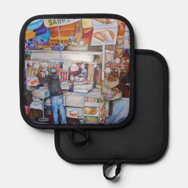 Hot Dog God Topflappen (Vorderseite/Rückseite)