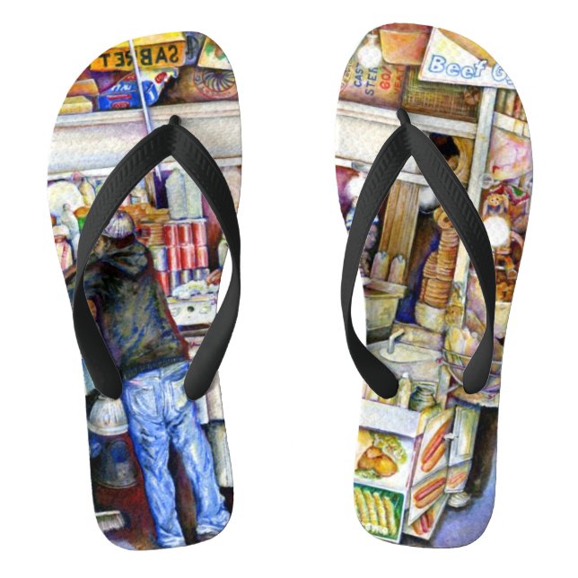 Hot Dog Gott, New York City Flip Flops (Fußbett)