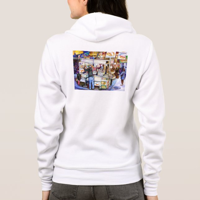Hot Dog Gott, New York Hoodie (Rückseite)