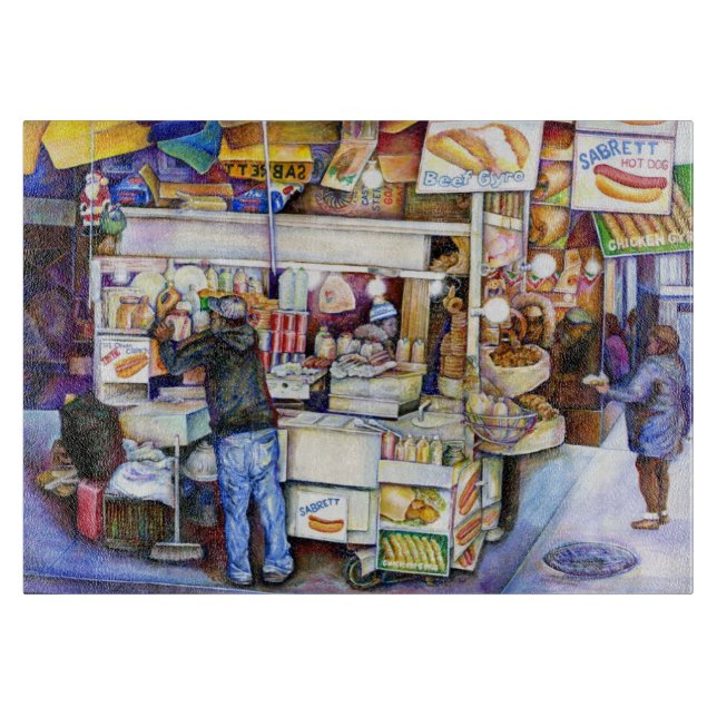 Hot Dog Gott, New York Schneidebrett (Vorderseite)