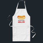 Hot Dog GRILLEN Grillen Schürze Welten Bestes Gesc<br><div class="desc">Dieses lustige Grillgeschenk hat ein yummy Hot Dog Logo mit dem BBQing-Slogan "Worlds Best Griller". Auf dieser extra langen Koch-Schürze können Sie einen personalisierten Namen hinzufügen. Großartiges Geschenk für Vater,  Opa,  Hubby,  Mama,  Oma oder alle,  die Lieben zum Kochen,  Grill oder GRILLEN!</div>