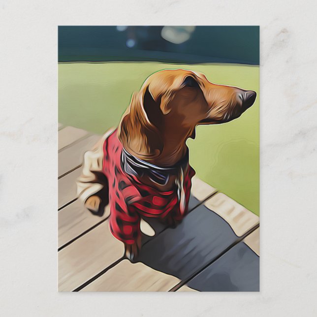 Hot Dog Hot Owner Postkarte (Vorderseite)