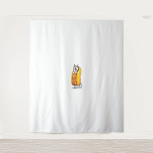 Hot Dog Husky - Funny Food Costume Wandteppich