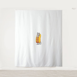 Hot Dog Husky - Funny Food Costume Wandteppich
