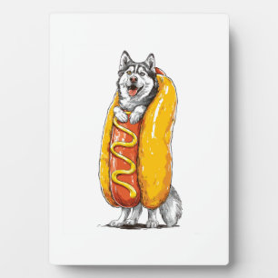 Hot Dog Husky � Lustiges Essen Kostüm Fotoplatte