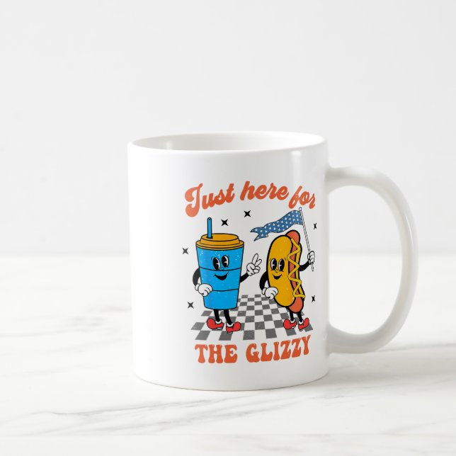 Hot Dog ich bin gerade hier für den glänzenden glü Kaffeetasse (Rechts)
