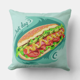 Hot Dog Illustration lance des oreillers