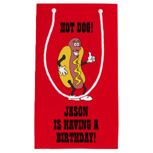 Hot Dog Jemand mit einem Geburtstag Kleine Geschenktüte