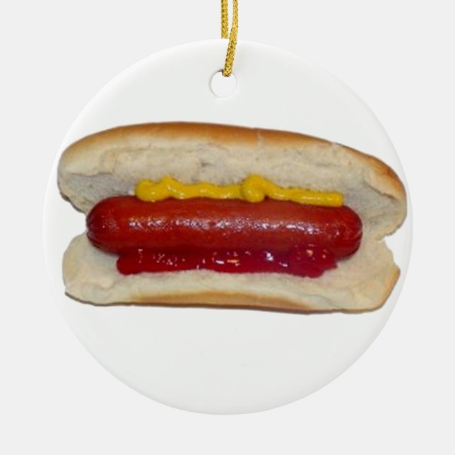 Hot Dog Keramik Ornament (Vorne)