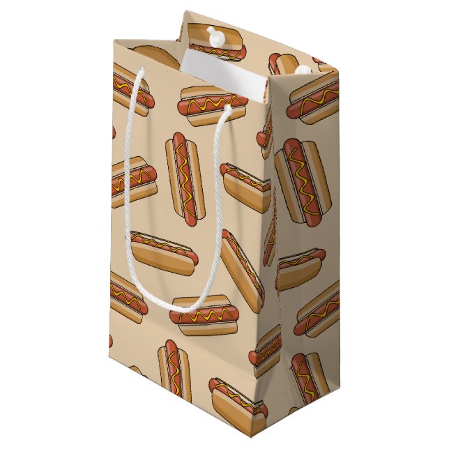 Hot Dog Kleine Geschenktüte (Vorderseite Schrägansicht)
