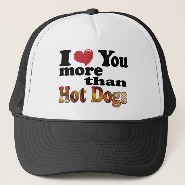 Hot Dog Liebe Truckerkappe (Vorderseite)