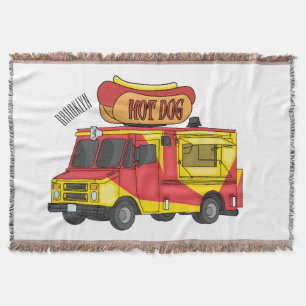 Hot-Dog-Lieferwagen Cartoon-Illustration Decke