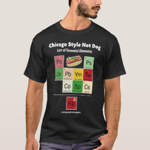 Hot Dog List of Essential Elements m T-Shirt