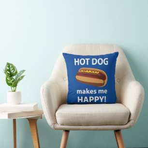 Hot Dog Macht Mich Glücklich Hot Dog BBQ Restauran Kissen