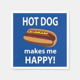 Hot Dog macht mich glücklich Hot Dog GRILLEN Party Serviette