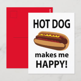 Hot Dog macht mich glücklichen Hot Dog Postkarte