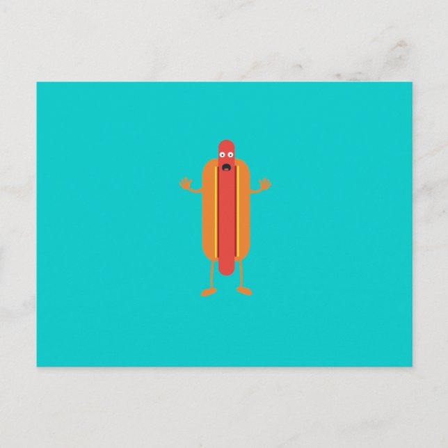 Hot Dog man Postkarte (Vorderseite)