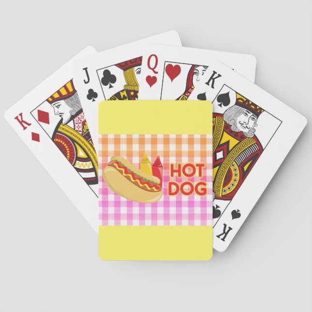 Hot Dog mit Konditionen Sommer Picnic Spielkarten (Rückseite)