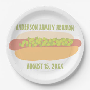 Hot Dog mit Personalisiertem Party Pappteller