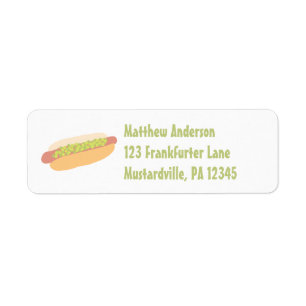 Hot Dog mit Personalisierter Rücksendeadresse lock