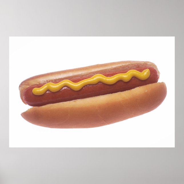 Hot Dog mit Senf Poster (Vorne)