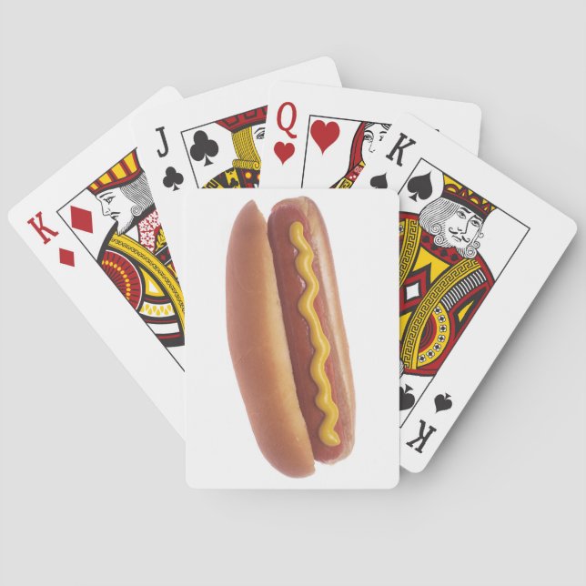 Hot Dog mit Senf Spielkarten (Rückseite)